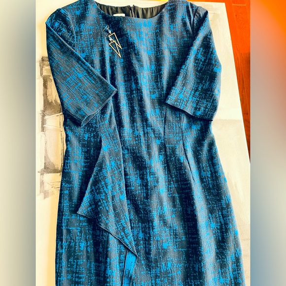 Anne Klein Dresses & Skirts - Blue and Black Dress perfect for a conference, office to evening day or a play.